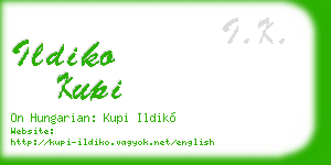 ildiko kupi business card