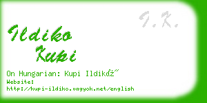 ildiko kupi business card